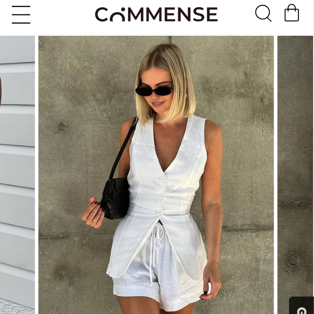 Commense White Women's Shorts